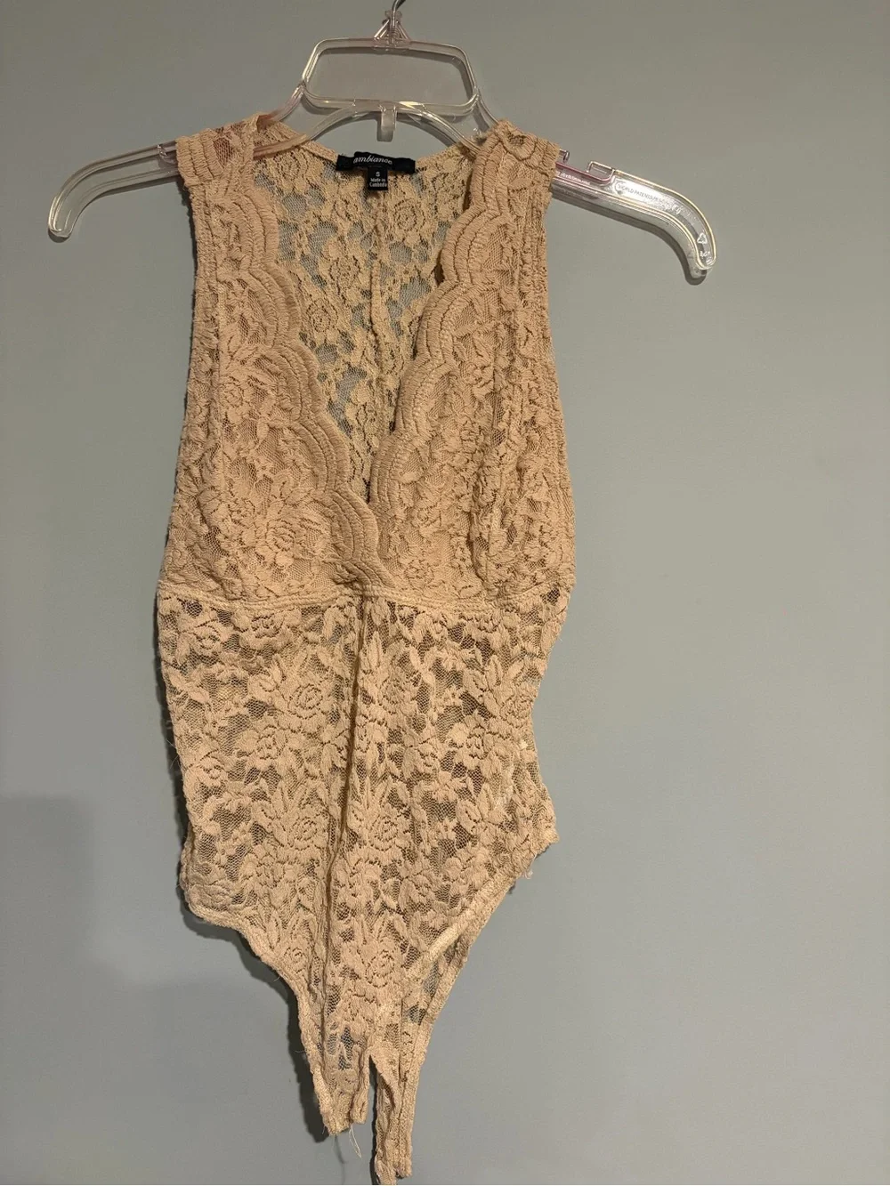 Ambiance Beige Lace Top